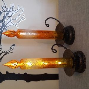 Halloween LED Lighted Candle Decor Decoration Fun Spooky Display Mantle NEW